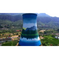 扬州烟囱蓝天白云 泰州冷却塔彩绘美化 无锡烟囱彩绘美化施工